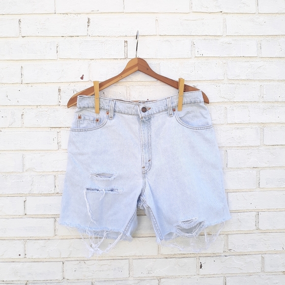 Vintage Levi's 550 Cutoff Shorts Destroyed size 13 - Picture 1 of 9